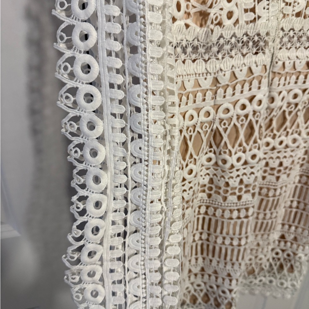 Elegant White Lace Dress